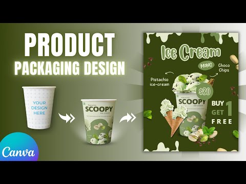 Product Label Design Advertisement Poster in Canva Beverage Branding Tutorial