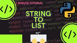 How to Convert String into List and vice versa in Python #Shorts