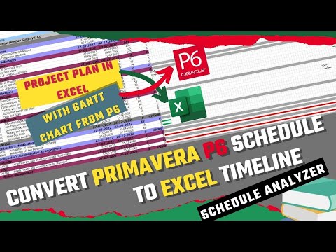 Convert Primavera P6 Schedule to Excel Timeline Project Plan in Excel with Gantt Chart from P6