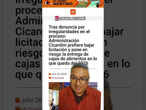 Cicardini prefiere bajar licitación y pone en riesgo la entrega de cajas de alimentos