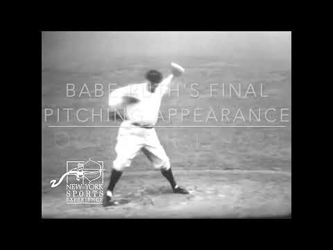 Babe Ruth Pitching | Game Footage From His Final Pitching Appearance In 1933