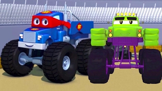 Super Truck et le Monster Truck à Car City 🚚 | Dessin animé pour les enfants 🚒