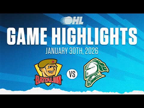 OHL Highlights: North Bay Battalion @ London Knights, Jan 30, 2026