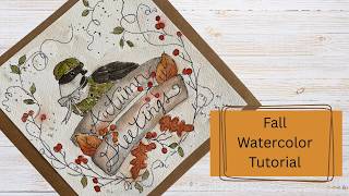 Watercolor Fall Chickadee/Easy Autumn Painting Idea