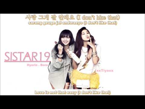 SISTAR19 - A Girl In Love [English Sub+Romanization+Hangul]