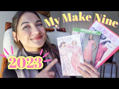 MY MAKE NINE SEWING PLANS 2023! My Sewing Goals for the Year! #makenine #sewingplans #sewingprojects