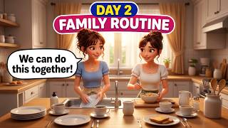 30-Days Slow English — Day 2: Family Life at Home 🏡