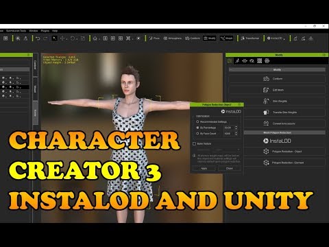 Character Creator 3: Using LODs and Merge Materials in Unity
