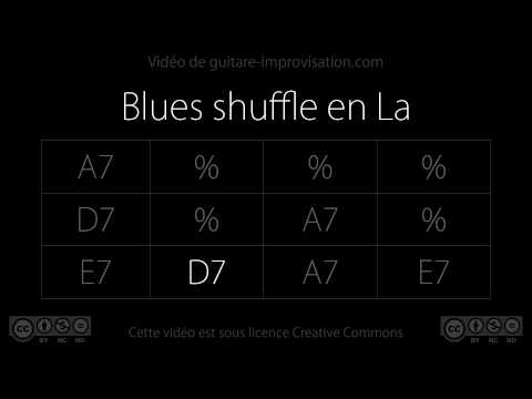 Blues shuffle en La (130 bpm) : Backing track