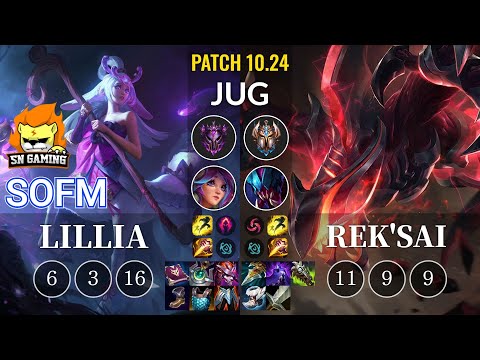 SN SofM Lillia vs Rek'Sai Jungle - KR Patch 10.24