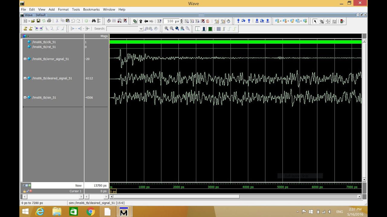 EE278:LMS Adaptive Filter: DSP IP core: Ishwaki Thakkar