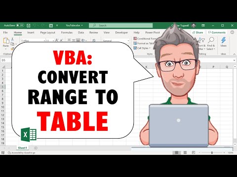Excel VBA to Convert Range to Table