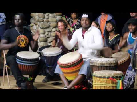 Djeneba Sako, Magatte Fall, Bassidi Kone, and Fode Bangoura at Camp Fareta 2016