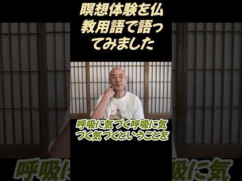 仏教学科 瞑想体験を仏教の言葉で語ってみました#切り抜き＃ヨガ＃健康#仏教＃瞑想＃マインドフルネス