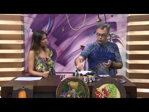 Mulher.com 11/12/2014 Sousplat Pintura Boneco de Neve por Luiz Poletti parte 2