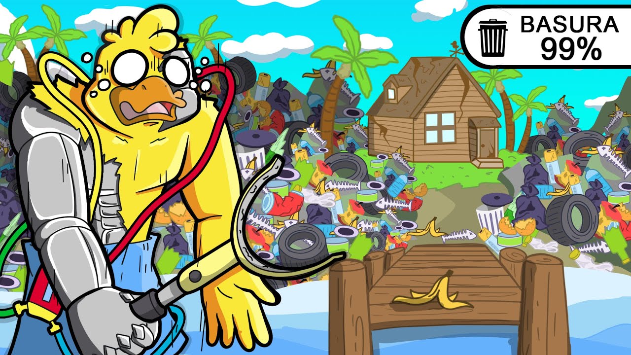 TENGO que LIMPIAR TODA la BASURA de mi ISLA