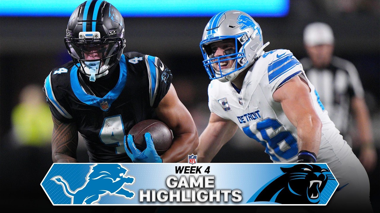 Detroit Lions vs Carolina Panthers Game Highlights | 2026 NFL Season Week 4