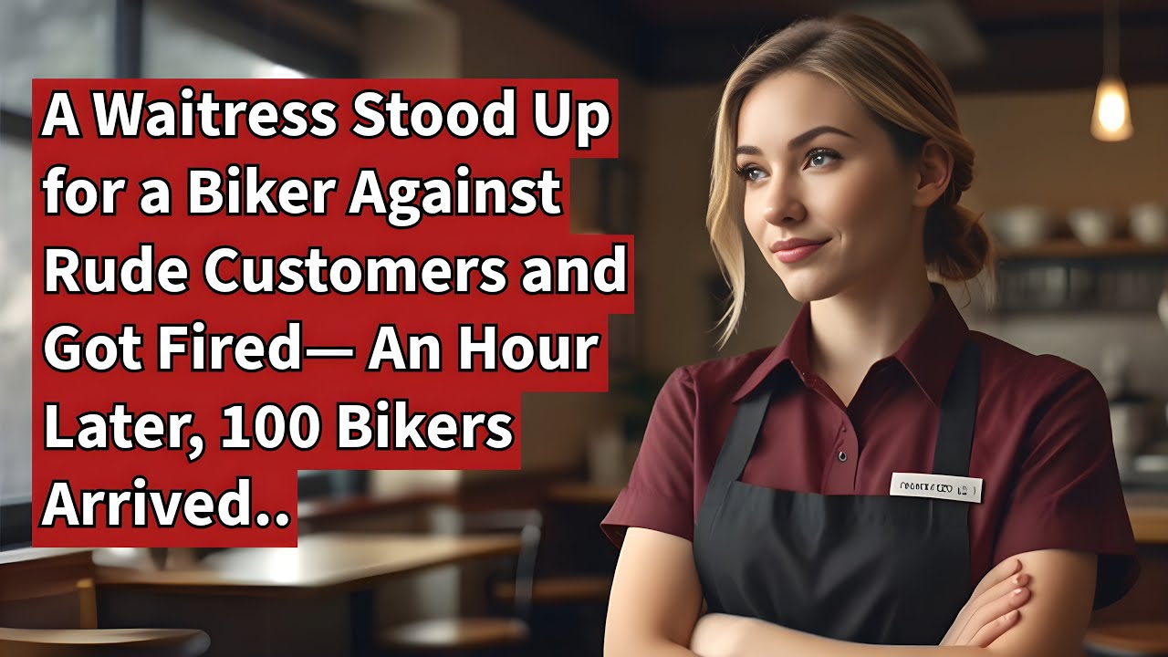 A Waitress Stood Up for a Biker Against Rude Customers and Got Fired—Hour Later, 100 Bikers Arrived.