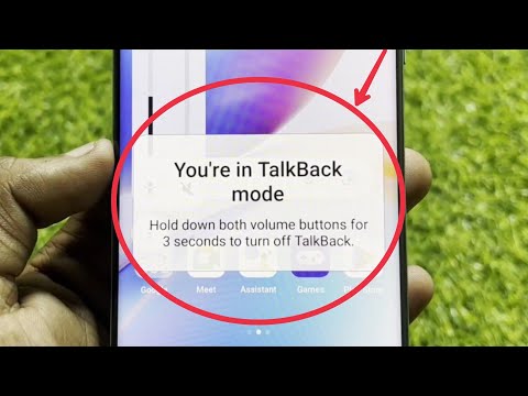 Fix You're in TalkBack mode | Hold down both volume buttons for 3 seconds to turn off TalkBack