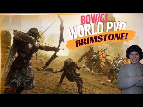 SOLO WORLD PVP GRIEFING IN BRIMSTONE! BOW/GREATSWORD! NEW WORLD PVP!