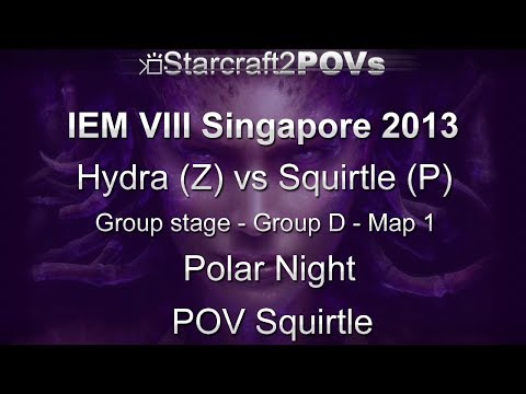 SC2 HotS - IEM VIII Singapore 2013 - Hydra vs Squirtle - Group D - Map 1 - Polar Night - Squirtle