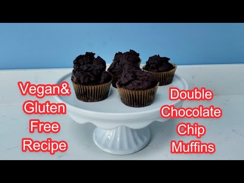 Gluten Free & Vegan Double Chocolate Muffins 🍫