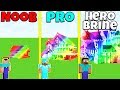 Minecraft Battle: NOOB vs PRO vs HEROBRINE: RAINBOW HOUSE BUILD CHALLENGE / Animation