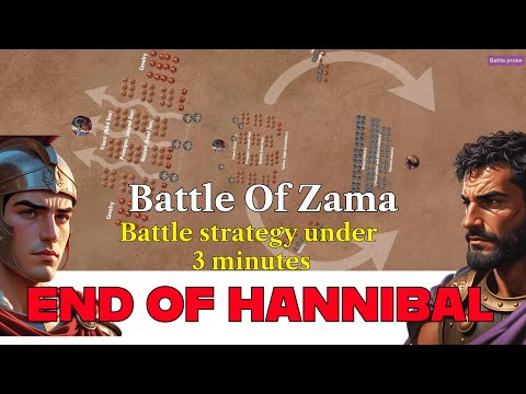 Battle of Zama Explained in 3 Minutes | Scipio vs Hannibal Strategy