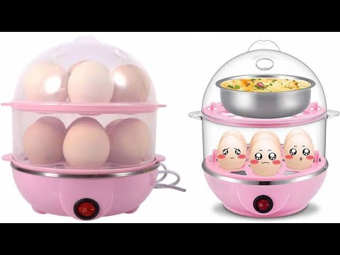 Plastic multicolor double layer egg cooker