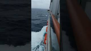 View from a balcony room onboard of Carnival Splendor, in stormy weather