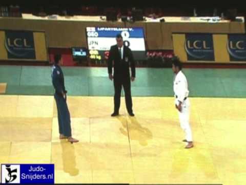 Judo 2009 Paris: Liparteliani (GEO) -  Ono (JPN) [-90kg].
