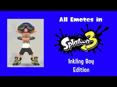 All Emotes in Splatoon 3- Inkling Boy Edition