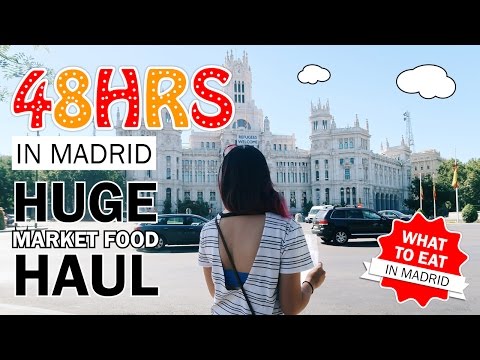 TRAVEL VLOG #6: Madrid Part 2/2 - Foodie Heaven: Huge Market Food Haul