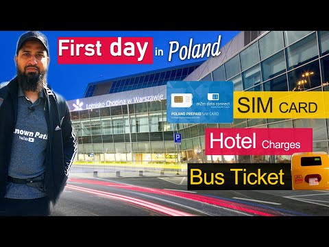 First day in Poland trip | Warsaw Airport to City Center | Poland Sim card and Bus Ticket [POLAND]