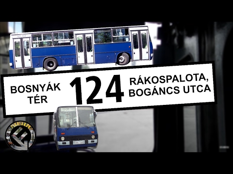 BKV 124-es busz útvonala (Bosnyák tér-Rákospalota)