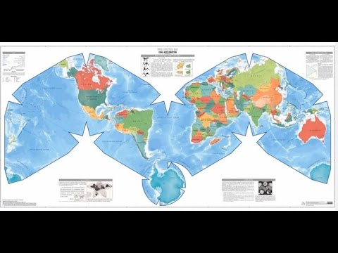 Cahill-Keyes World Political Map, Atlantic centered, 1/27 million