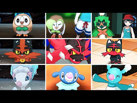 Pokémon Ultra Sun & Ultra Moon ⸱ All Alola First Partner Pokémon Reaction (HQ)