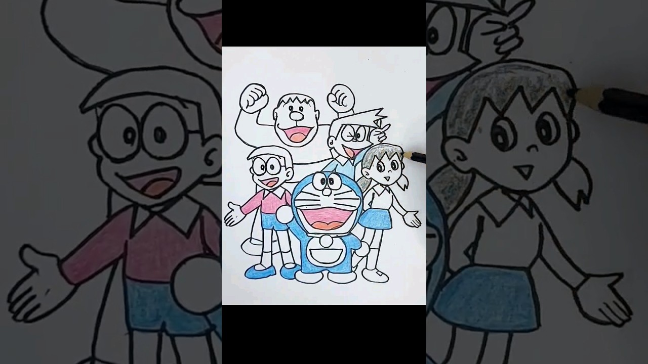 doraemon #doraemon #viral #art #satisfying #shortsfeed