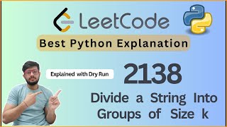 YouTube video 'Leetcode 2138. Divide a String Into Groups of Size K | Python Solution Explained'