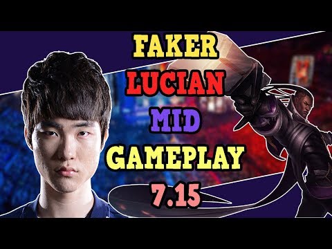 SKT T1 FAKER LUCİAN MİD GAMEPLAY VS SYNDRA S7 7.15  LEAGUE OF LEGENDS  KOREAN