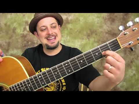 Beginner Acoustic blues Chord Licks (With Easy 1 4 5 progression)