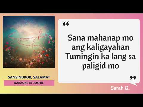 Sansinukob, Salamat (Minus one Karaoke by Joshie)
