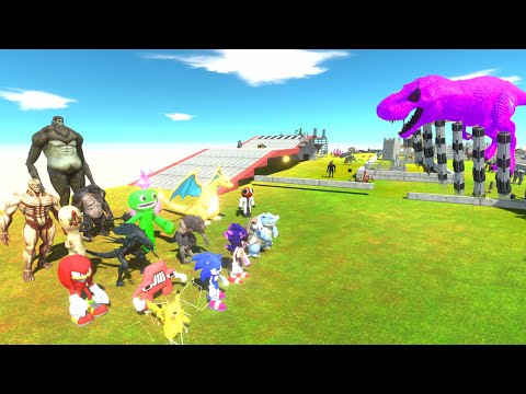 CREEPY MONSTER RELEASE CARNIVOROUS DINOSAURS in PARKOUR ROAD - ARBS