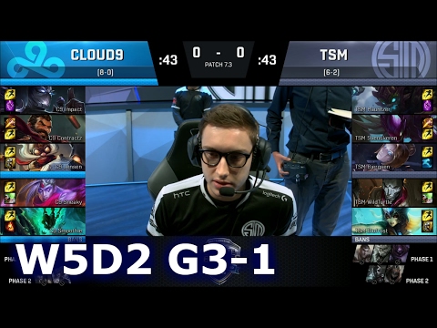 Cloud 9 vs TSM Game 1 | S7 NA LCS Spring 2017 Week 5 Day 2 | C9 vs TSM G1 W5D2 1080p