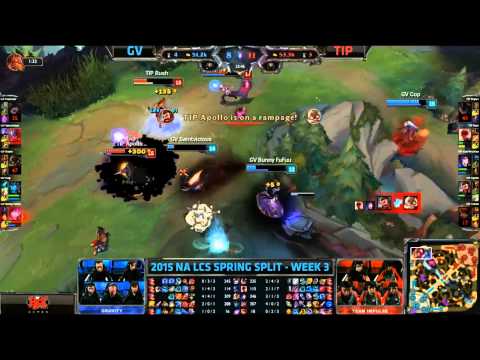 Insane Midgame Teamfight - GV vs TIP Game 1 (NA LCS Spring 2015)
