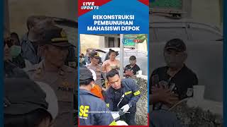 Penampakan Tersangka Kasus Pembunuhan dan Rudapaksa di Sukmajaya Depok saat Jalani Rekontruksi