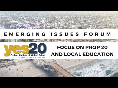 Emerging Issues Forum   Focus on Prop 20 and Local Education