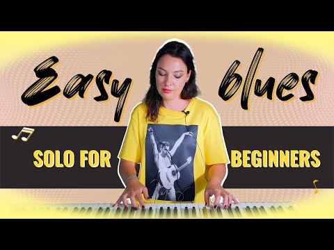 Easy blues solo for beginners. How to play blues.