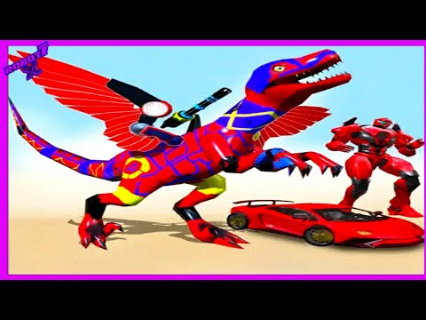 Flying Dinosaur Robot Car Transform: Dino Games Android gameplay