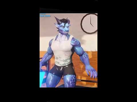 Blue dragon muscle growth by @lnterzAnimations